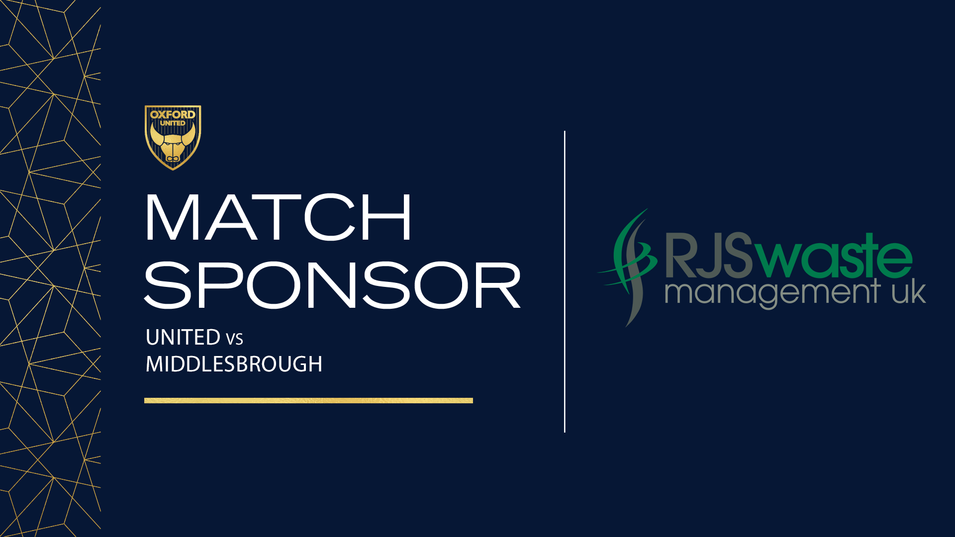 RJS Waste Management Match Sponsor Oxford United Football Club